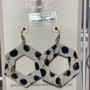 Genuine leather earrings